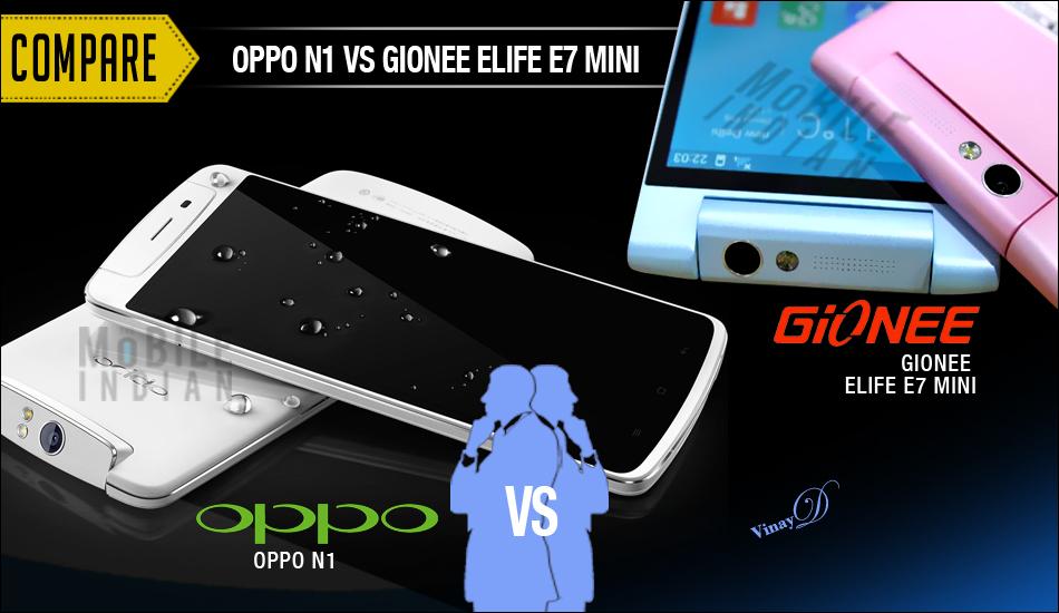 Oppo N1 vs Gionee Elife E7 Mini